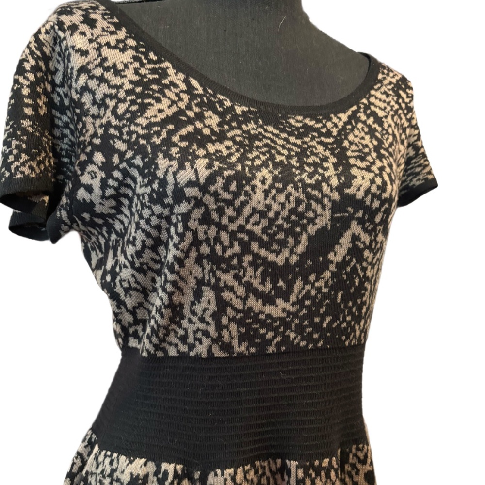 Animal Print Knit Midi Dress